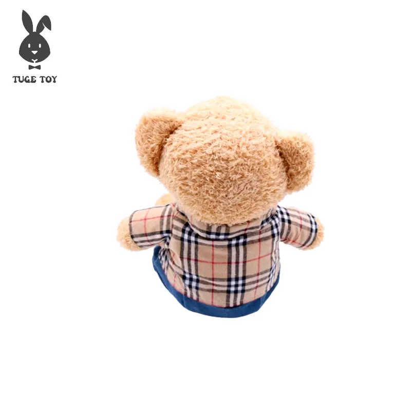 Gaun logo kustom mainan boneka beruang teddy grosir boneka beruang teddy dalam jumlah besar mainan boneka beruang teddy kecil mini rajutan Natal