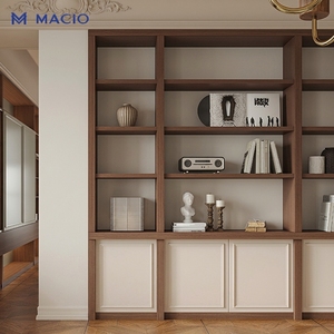 MACIO Meuble de <span class=keywords><strong>salon</strong></span> moderne et élégant, design personnalisé, bibliothèque multifonctionnelle avec rangement et présentoir pour villa - Product Image 1
