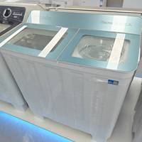 Lave-linge semi-automatique à double cuve OEM 12 kg, grande capacité, lavage et essorage, électroménager