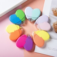 Surligneurs 2 en 1 Marqueurs de coloriage en forme de cœur Marqueurs de poche Marqueurs empilables et amovibles avec logo personnalisé pour étudiants et enfants