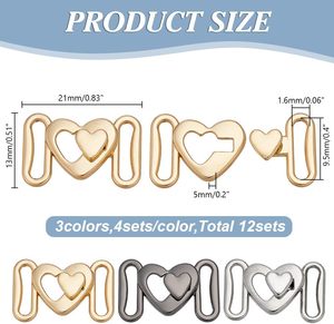 Pcs Heart Shaped <b>Metal</b> <b>Roller</b> Buckles Colors Alloy Clasps Shinning Decorative Waist Belt Connectors For Dress Coat Clothing Acce - Product Image 2