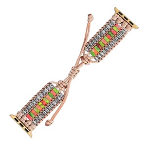 <span class=keywords><strong>Bracelet</strong></span> Apple Watch en pierre bicolore fait main, populaire, vente en gros, dropshipping 42/44/45/49/S10/S11 46MM - Product Image 6