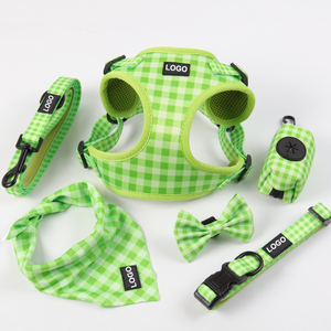 Set tali kekang anjing Neoprene motif, untuk hewan kecil mode dekorasi liburan satu langkah dalam tali kekang anjing - Product Image 1