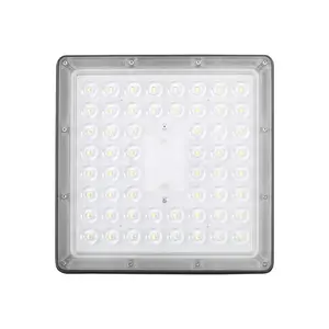 ETL outdoor led lamps Parking Garage Led Gas Station lamp CCT/Wattage adjustable lamps with sensors Square lens canopy light
