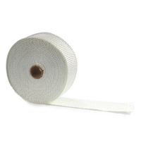 HONGPA 2 "X 100 'Rouleau de chaleur d'échappement pour ruban de protection thermique en fibre de verre de moto avec attaches en acier inoxydable