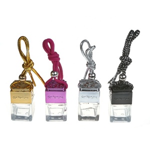 Custom Logo Solar Powered Hanging Glass & Wood <b>Car</b> Air Freshener with 10ml Capacity Long Lasting Scent & Natural Evaporation - Product Image 1