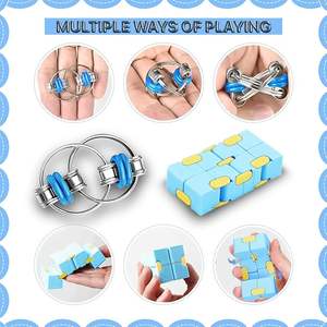 Jouets sensoriels en métal pour adolescents, adultes et enfants - Écologiques, soulagement du stress, réduction de l'anxiété, amélioration de la flexibilité des doigts - Product Image 2