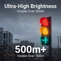 Feu de signalisation routière LED tricolore de 300 mm pour la sécurité des intersections routières