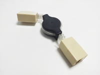 Konektor RJ45 Ethernet Straight Coupler F/F Ekstensi 2 Arah Ekstensi LAN Kabel Jaringan Joiner, Konektor