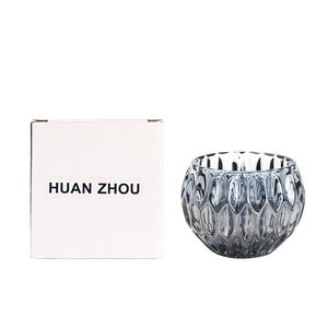 Candelabros de vidrio de <span class=keywords><strong>mercurio</strong></span> vintage velas redondas y luces de té decoración del hogar tarro de vidrio - Product Image 6