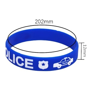 Pulsera de Silicona con Diseño de Coche de Dibujos Animados, Estilo Europeo y Americano, Popular para Fiestas, Amor, Policía - Product Image 5