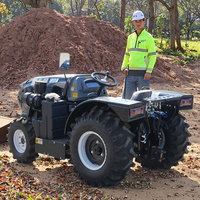 Microtracteur 80 CV avec Transmission Intégrale, Tracteur Agricole à Roues Polyvalent