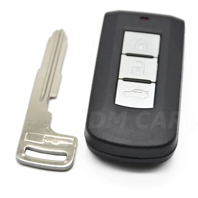 DMKEY akıllı araba anahtarı yedek kapak 3 düğme ile itmeli anahtar Mitsubishi Lancer Outlander uzaktan anahtar kovanı için konut