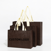 Sac à fermeture éclair respirant et durable en non-tissé, pochette d'emballage personnalisée écologique pour portefeuille, usage commercial, avec poignée longue en CPE/PP