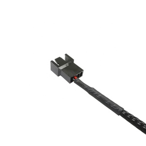 Câble adaptateur d'alimentation pour ventilateur PWM 15 broches mâle vers 3 broches 4 broches, personnalisable en usine, avec gaine noire - Product Image 1
