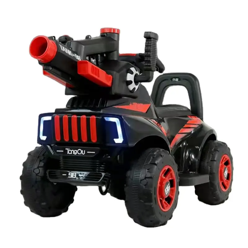 Automobile elettrica per bambini, giocattolo elettrico a quattro ruote del carro armato del bambino, automobile elettrica del passeggero