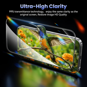 Protector de Pantalla de Vidrio Templado Transparente HD en Stock, Dureza 9H, Antihuellas, Fácil Instalación, Enviado desde EE. UU. - Product Image 3