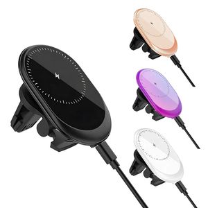 Chargeur de voiture magnétique sans fil 15W 15 <span class=keywords><strong>14</strong></span> 13 <span class=keywords><strong>Pro</strong></span> <span class=keywords><strong>Max</strong></span> Support de téléphone 5V/2A Entrée 9V/2A Entrée 5V/1A <span class=keywords><strong>Sortie</strong></span> - Product Image 3