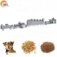 Ligne de production d'aliments secs pour animaux de compagnie à haute performance avec extrudeuse à double vis, machine d'extrusion d'aliments pour animaux de compagnie à vendre