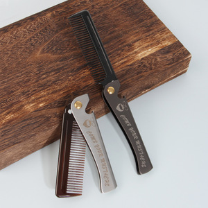 Pettine da uomo <span class=keywords><strong>a</strong></span> <span class=keywords><strong>denti</strong></span> rotondi in acciaio inossidabile pettine antistatico per baffi da taschino con pettine <span class=keywords><strong>a</strong></span> <span class=keywords><strong>denti</strong></span> <span class=keywords><strong>larghi</strong></span> - Product Image 3