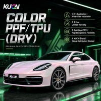 Film de protection de peinture TPU coloré à installation à sec, super hydrophobe, garantie 8 ans, haute brillance, durable, film transparent