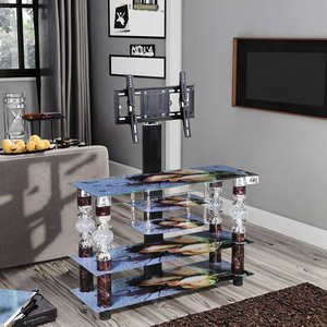 Meuble TV Design Unique à paroi coulissante <span class=keywords><strong>nb</strong></span> lcd led tv support rotatif verre hauteur réglable meuble TV - Product Image 6