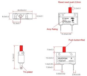 Kuoyuh 91 серия А, ТермоЗащита двигателя от перегрузки, автоматические выключатели для klixon - Product Image 5