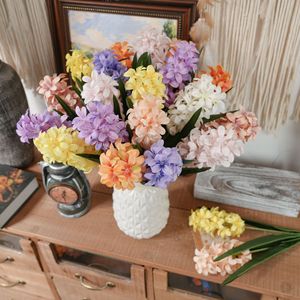 Fleurs artificielles CallaFloral en forme de jacinthe, branche unique, multicolores, décoration intérieure, bouquet de fleurs artificielles pour la décoration de mariage - Product Image 2