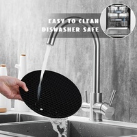 Tapis de dessous de plat en silicone, 7 pouces et 6 pouces, supports de casseroles flexibles résistants à la chaleur pour comptoir de cuisine, accessoires de cuisine