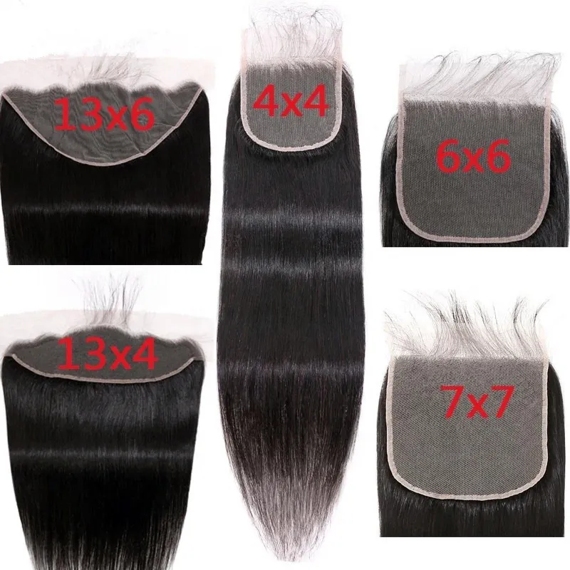 Cuticle Aligned Transparent HD Lace Frontal 13x6 13x4 4x4 5x5 6x6 7x7 Swiss Lace Closure Human Hair Ear To Ear Thin Lace Closure