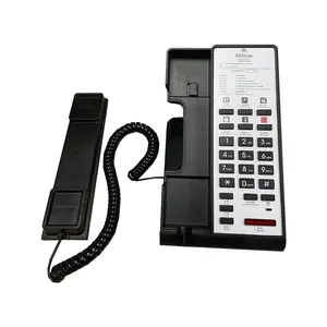 Telefono fisso con filo multifunzione vivavoce e telefono fisso cablato da scrivania per Hotel o ufficio uso rosso