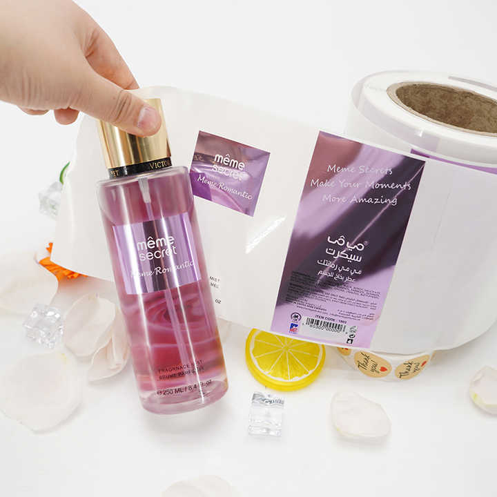 Custom Adhesive Transparent Waterproof Label Roll Vinyl Packaging ...