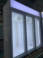 Холодильник Hola Display с охлаждением, стеклянной дверью, трехдверный, 250 литров, 32-50°F, без инея (No Frost)