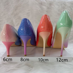 Chaussures à talons hauts personnalisables pour femmes, 12cm, 10cm, 8cm, 6cm, colorées pastel, style stiletto, luxe, directement de l'usine - Product Image 4