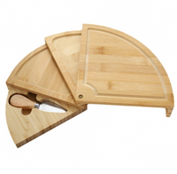 Planche à fromage pliable, plateau à charcuterie portable pour fruits, pain, aliments cuits et beurre, planche à découper en bois