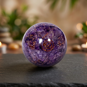 Esfera de Amatista Natural, Bola de Orgón, Cristal Curativo, Gema Decorativa para el Hogar, Fabricante y Exportador Mayorista de la India - Product Image 2
