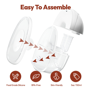 Máy hút sữa điện đeo được NCVI dành cho bà mẹ cho con bú, siêu yên tĩnh, di động, có màn hình thông minh và đầu hút 19/21/24 mm - Product Image 6