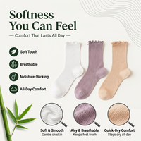 Calcetines de Vestir para Mujer con Logotipo Personalizado OEM, Punta y Talón Reforzados, Transpirables, Resistentes al Desgaste, de Fibra de Bambú, para la Temporada de Verano