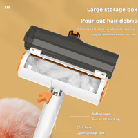 Rouleau anti-poils pour animaux de compagnie multifonctionnel double face en ABS pour canapé, draps, vêtements