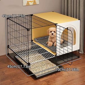 Cage/stylo <span class=keywords><strong>d</strong></span>'intérieur pour lapin Corgi Maison pour chien et chat Lit en métal Cage pour chien/chat avec plateau pour petits et moyens chiens - Product Image 1