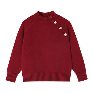 Pull pour filles, automne-hiver 2026, nouvelle arrivée, pull en tricot à col montant pour les grandes filles, couche de base, vêtements pour enfants - Product Image 6
