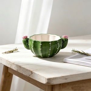 Teiera in Ceramica a Forma di Cactus Verde con Stampa 'Love Grows Here', Decorazione Floreale Carina per Servire il Tè a Casa - Product Image 6