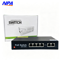 10/100Mbps 4 Port POE Switch dengan 2 Port Uplink AI Watchdog Ethernet Switch Network 802.3af/at 250M Extension AP-1024MN