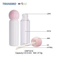 Emballage cosmétique, tubes à gloss à lèvres en plastique transparent, contenants vides de 3 à 5 ml, recyclables, personnalisables, MOQ12000, compatibles avec le blush