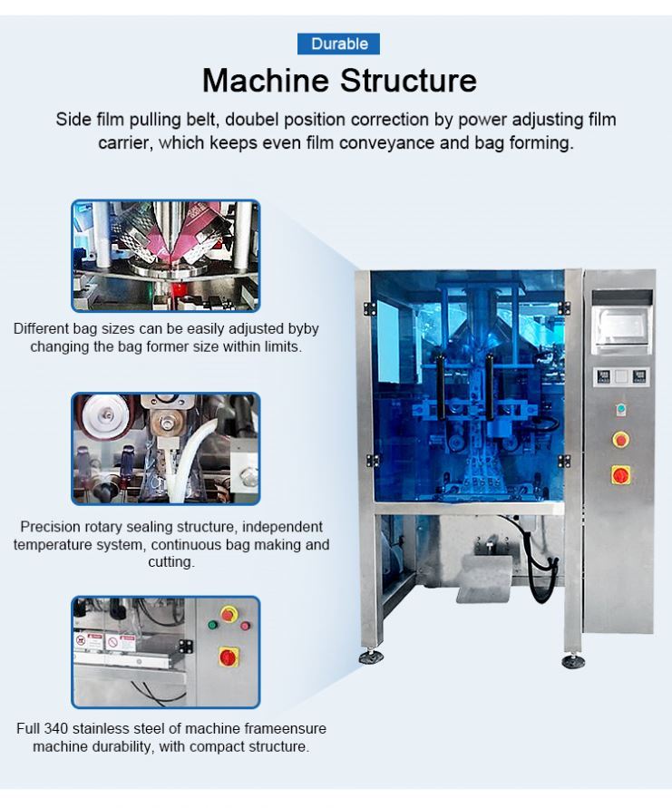 Machine d'emballage horizontale de smausas chicha, ligne de Production à grande vitesse, 50g 100g 250g