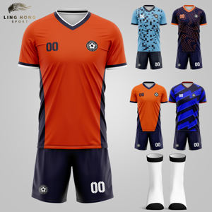 Maillot de football personnalisé, tissu respirant de haute qualité, imprimé par transfert thermique, manches courtes, vêtements de sport unisexes - Product Image 2