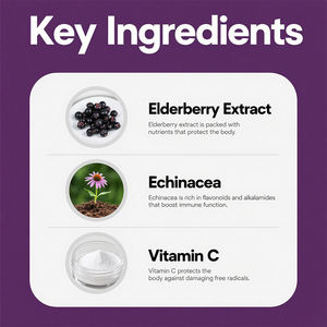 OEM Vegan <b>Dietary</b> Supplement Boost Immunity Elderberry Extract Oral Liquid Immune Support Elderberry Drink - Product Image 3