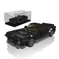 MOULD KING 27157 Blocs de construction de véhicule de course super rapide à 8 grilles avec vitrine, briques de construction de voiture de sport DIY, jouets de collection pour bureau