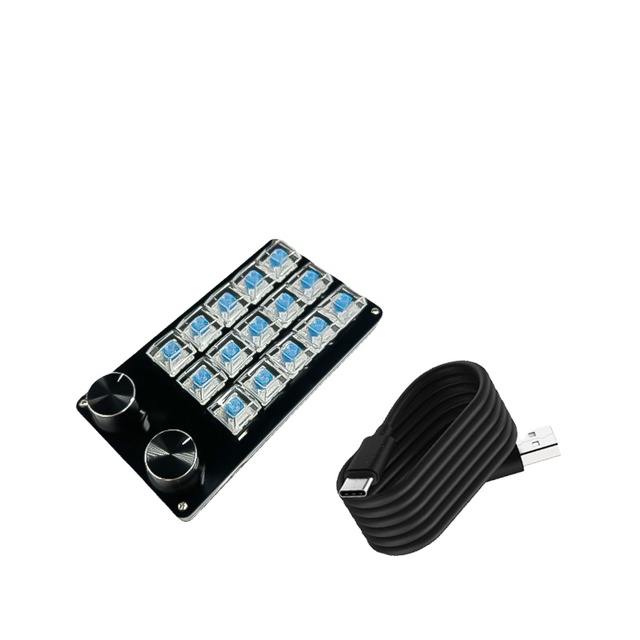 Knob Macro PS Volume Control Mechanical Mini Keyboard Switch Macro Programming Multi-function RGB Backlit Desktop USB