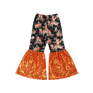 KZ-010-YXW-02 de campana con volantes para niños pequeños, pantalones acampanados azules, mallas - Product Image 6